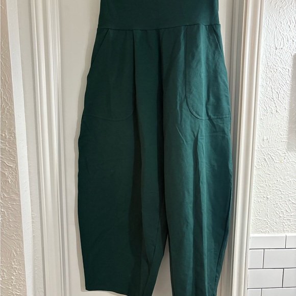 Manners London Puff Pants Tall in Forest Green Cotton Street Wear size L NWOT - Picture 4 of 9